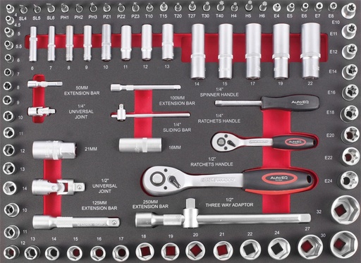 [AQT7002] Instrumentu komplekts ratiņiem, 87 gab. (AQT7002, AUTOEQ)