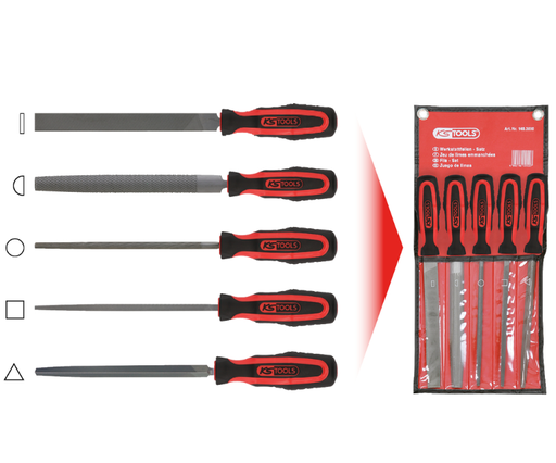 [140.3000] File set, 5 pcs (140.3000, KS TOOLS)