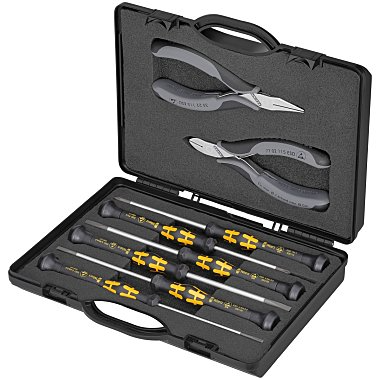 [00 20 18 ESD] Įrankių komplektas (8vnt) Knipex [00 20 18 ESD]