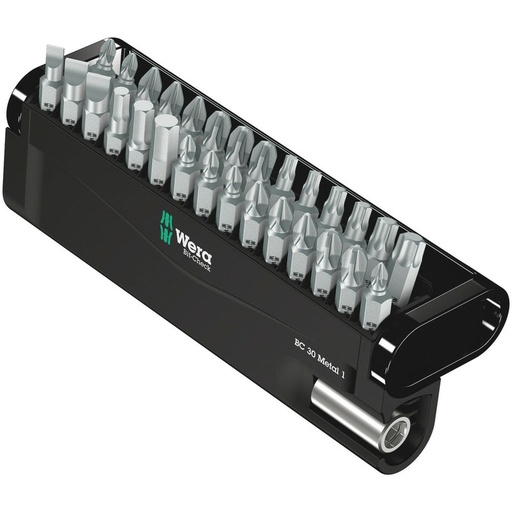 [05057434001] Antgalių rinkinys 1/4 col. Bit-Check 30 Metal 1, 30 vnt. (05057434001, WERA)