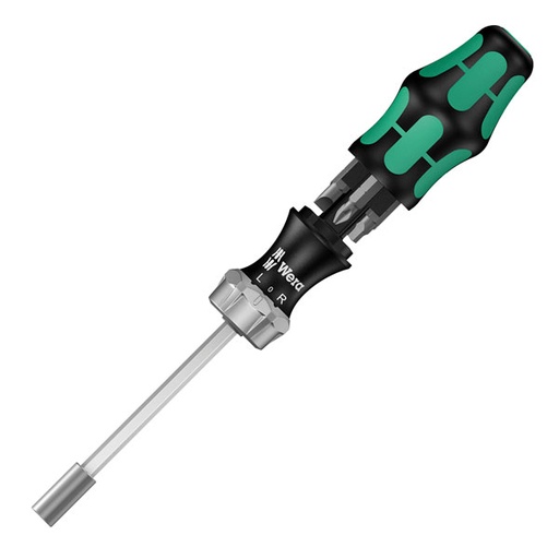 [05073660001] Bit-holding screwdriver with bits, Wera Kraftform Kompakt 27 RA 1 (ratcheting, 7 pcs) (05073660001, WERA)