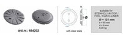 [664202] Rubber pad with steel plate (664202, BOCK)