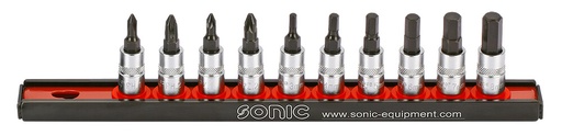 [101003] 1/4 socket set with bits (10pcs) (101003, SONIC)
