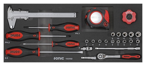 [102502] Combined tool set for tool boxes, 25 pcs (102502, SONIC)