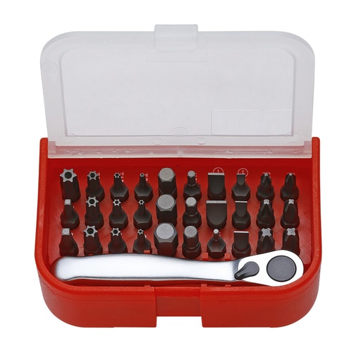 [103101] Antgalių komplektas su terkšle 1/4" (31 vnt.) (103101, SONIC)
