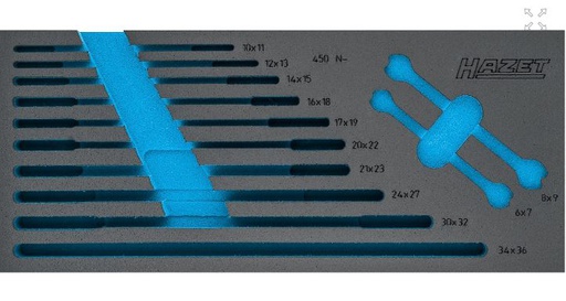 [163-519L] Empty tool tray (163-519L, HAZET)