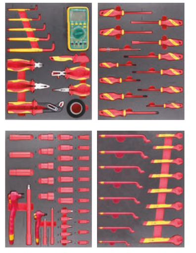 [AQ7078] Įrankių komplektas į vežimėlius, elektrikui VDE 78vnt., AQ7078 AutoEQ 