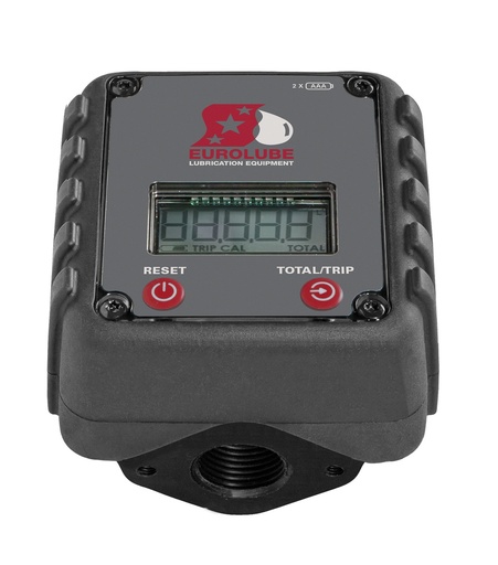[1168819] Digital inline meter for fluids G1/2 col. (F), PVC (1168819, EUROLUBE)