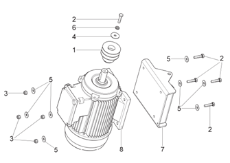 [752290790] Motora komplekts riepu montāžas iekārtai G9256.15, Ravaglioli (752290790, RAV)