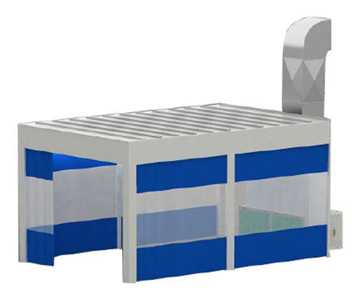 [BZB-6900] Paint room air filtration / ventilation system 6.9×4×3.25 m (BZB-6900, LUTRO)