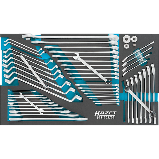 [163-528/56] Wrench set, 56 pcs, 6x7–34x36 mm (163-528/56, HAZET)