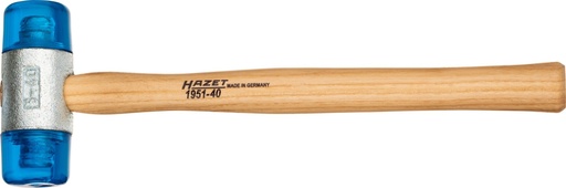 [1951-40] Plastic soft-faced hammer, low rebound, 40 mm (1951-40, HAZET)