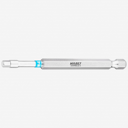 [2204NELG-4] Screwdriver bit, 1/4″ (6.3 mm) hex, one-piece (2204NELG-4, HAZET)