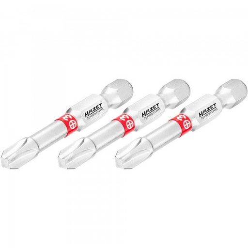 [2215NSLG-PH3/3] Atsuktuvo antgalis, kryžminis Phillips PH3, 1/4″ (6,3 mm) šešiabriaunis (2215NSLG-PH3/3, HAZET)