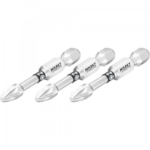 [2216NSLG-PZ2/3] Atsuktuvo antgalis, kryžminis Pozidriv PZ2, 1/4″ (6,3 mm) šešiabriaunis (2216NSLG-PZ2/3, HAZET)