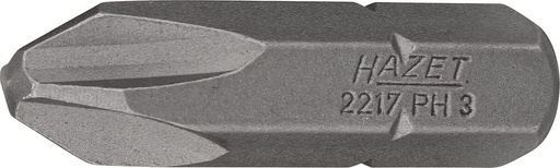 [2217-PH3] Skrūvgrieža uzgalis, Phillips PH3, 5/16″ (8 mm) sešstūra (2217-PH3, HAZET)