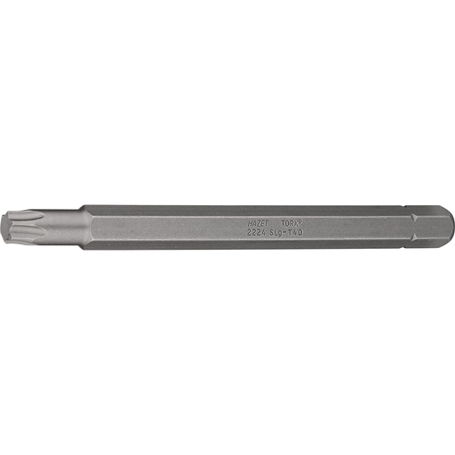 [2224SLG-T40] Atsuktuvo antgalis, žvaigždinis Torx T40, 5/16″ (8 mm) šešiabriaunis (2224SLG-T40, HAZET)