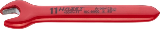 [450KV-11] Single open-end wrench with protective insulation, 11 mm (450KV-11, HAZET)