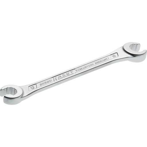 [612-13X15] Open double box-end wrench, outside 12-point profile, 13 × 15 mm (612-13X15, HAZET)