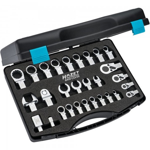 [6400CD/29] Insert tool set, 14×18 mm and 9×12 mm square, 29 pieces (6400CD/29, HAZET)