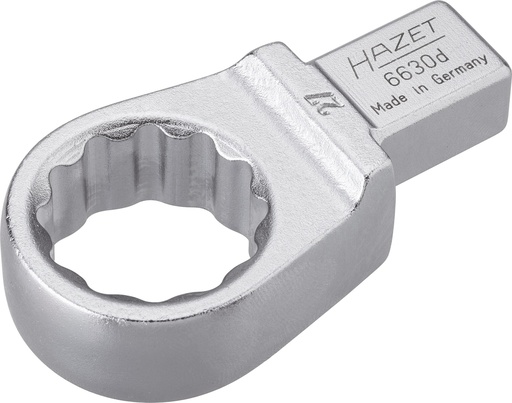 [6630D-27] Insert box-end wrench, 12-point - 14 x 18 mm insert square, solid (6630D-27, HAZET)