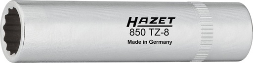 [850TZ-8] Sadales ķēdes vāka gala atslēga 8 mm, 1/4 collas, dobja (850TZ-8, HAZET)