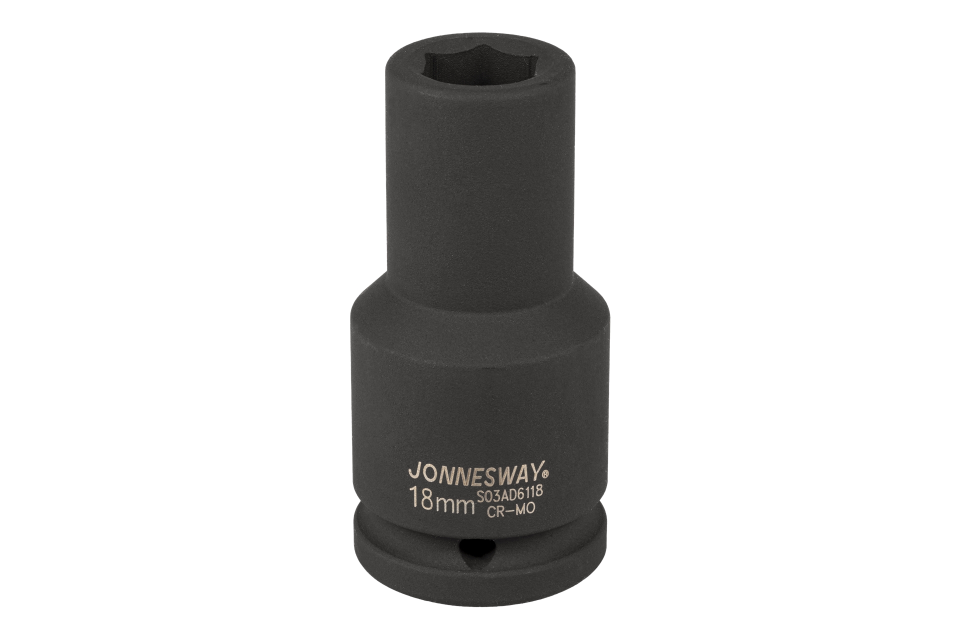 Ilga smūginė galvutė 3/4" 6-briaunė 18 mm (S03AD6118, JONNESWAY)