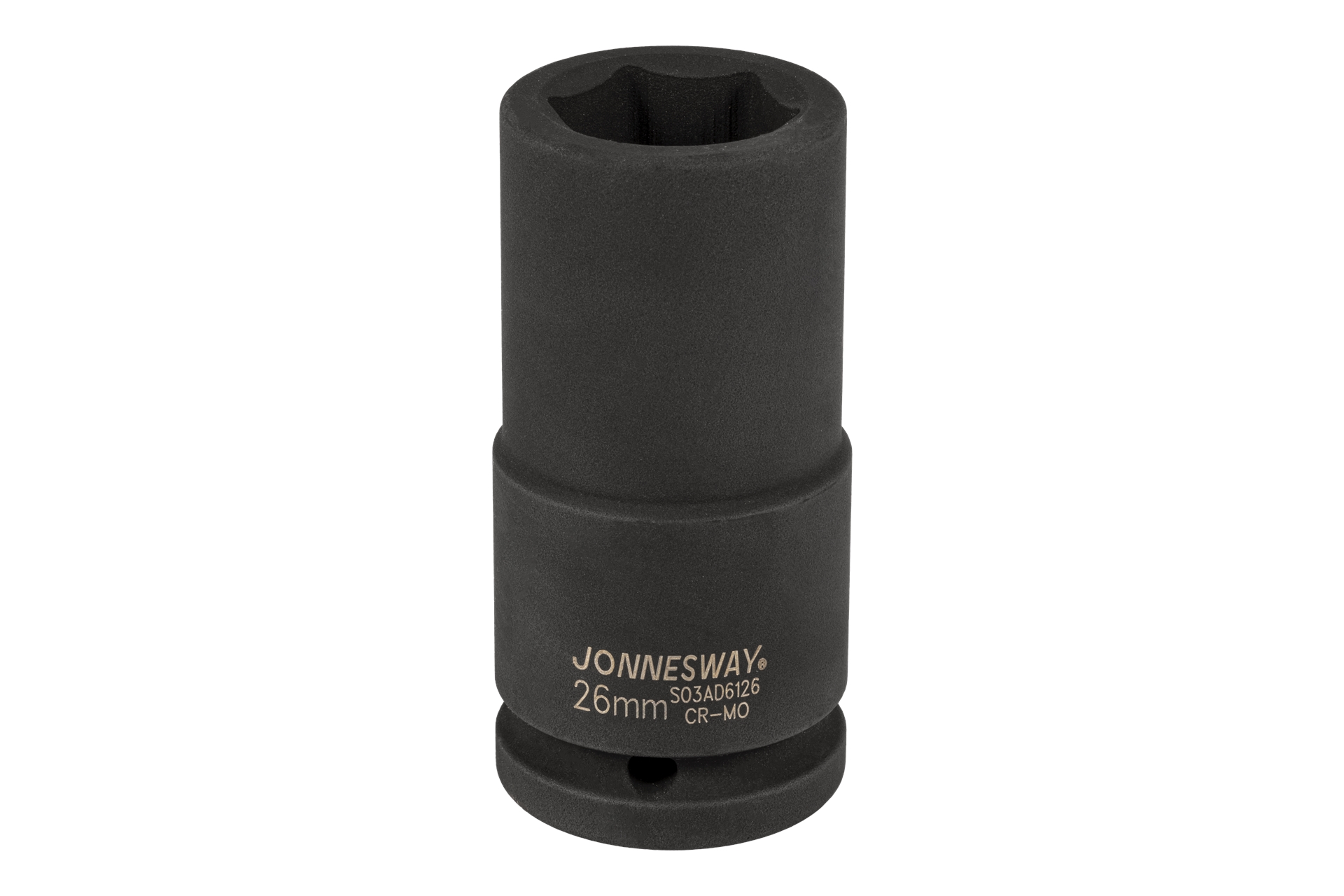 Ilga smūginė galvutė 3/4" 6-briaunė 26 mm (S03AD6126, JONNESWAY)