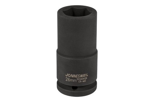 [S03AD6126] Gara trieciena muciņa 3/4" 6-stūru 26 mm (S03AD6126, JONNESWAY)