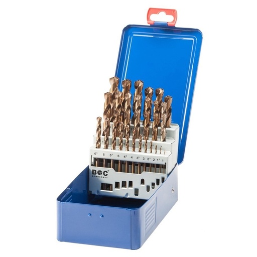 [H250CO] ⬡ Grąžtų metalui rinkinys (cobalt) DIN338 25vnt. (1-13mm) (H250CO)