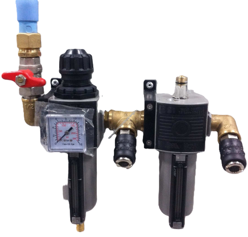 [AH117113_jungt_2_1] Suspausto oro reguliatorius/ maišytuvas 1/2 su greitomis jungtimis 2+1 Ani 