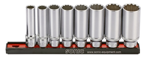 [200802] 3/8 long 12-point socket set (8pcs) (200802, SONIC)