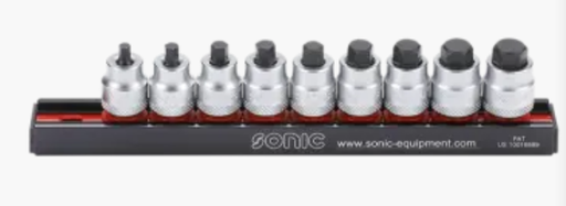 [200907] Galvučių 3/8 su trumpai šešiakampiais komplektas (10vnt.) 