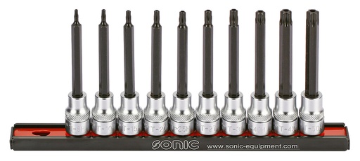 [201013] Tamper-proof TORX bit socket set 3/8 inch, 10 pcs (201013, SONIC)