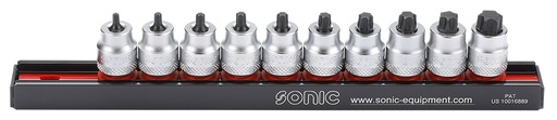 [201016] Sonic 3/8" šešiabriaunių(HEX) galvučių rinkinys trumpas 10 vnt. (201016, SONIC)