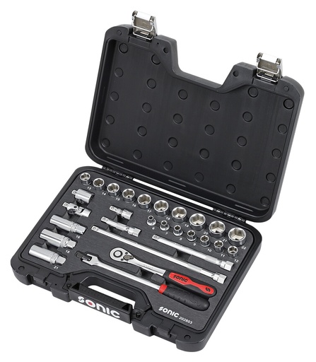 [202803] BMCS 3/8 Socket and Bit Set with Ratchet (28 pcs) (202803, SONIC)