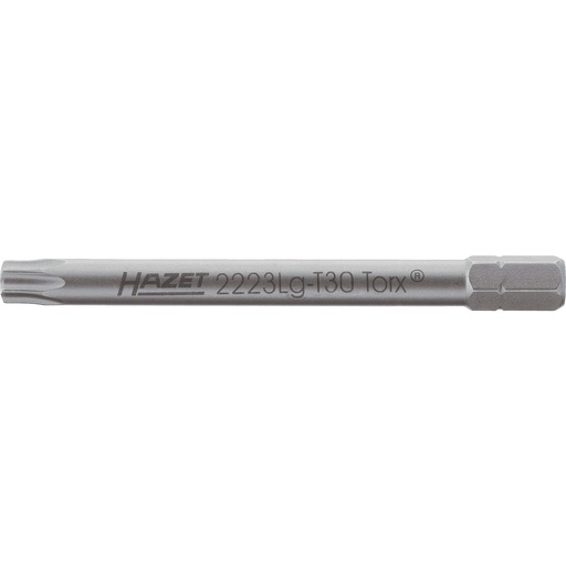 [2223LG-T30] HAZET Bit - 1/4 inch (6.3 mm) hexagon, solid (2223LG-T30, HAZET)