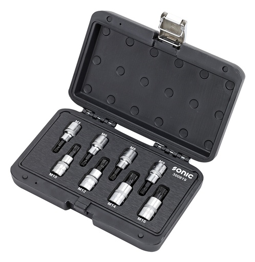 [300819] Spline bit socket set 1/2 col., 8 pcs (300819, SONIC)