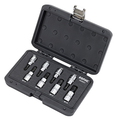[300821] Ribe profilio antgalių su galvutėmis 1/2″ komplektas, 8 vnt. (300821, SONIC)