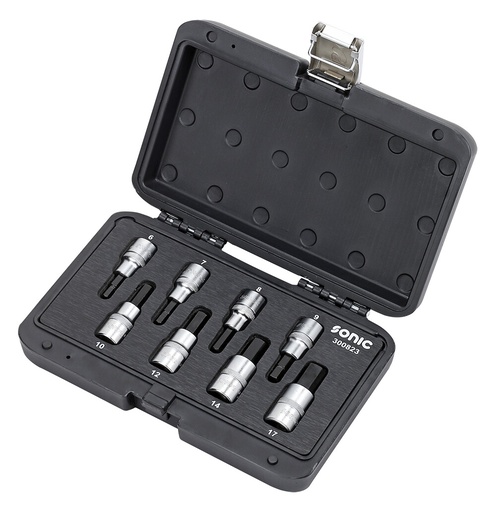 [300823] Sonic Hex Bit Socket Set 1/2" Drive 8pcs (300823, SONIC)