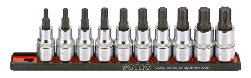 [301008] Ribe bit socket set, 1/2 in. drive, 10 pcs (301008, SONIC)