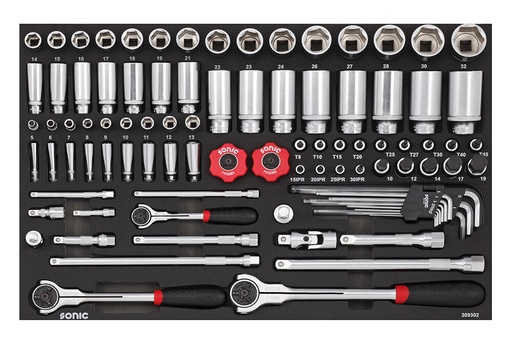 [309302] Tool trolley insert set (93 pcs) (309302, SONIC)
