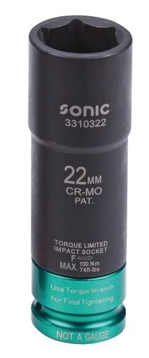 [3310322] Smūginė galvutė 1/2 ilga plonasienė 22mm (3310322, SONIC)