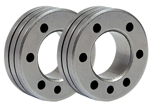 [037113] Set of 2 type C rollers – flux-cored wire Ø1.6/2.0 (037113, GYS)