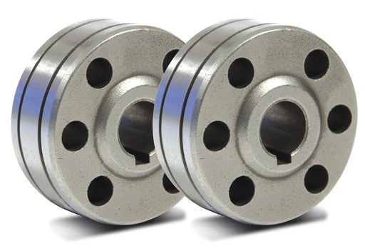 [042391] Set of 2 drive rolls, type B – Ø1.2/1.6 – aluminium (042391, GYS)