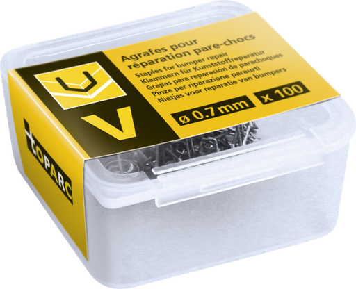 [047990] Staples for plastic repair, 100 pcs – narrow inner corner (V) (047990, GYS)