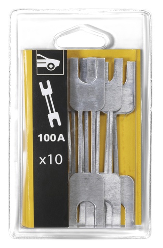 [054486] Drošinātāju komplekts 10 × 100 A, lāpstiņas, PROSTART/GYSTART (054486, GYS)