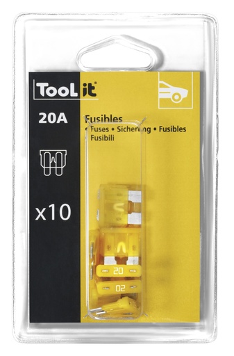 [054509] Fuse kit 10 × 20 A, blade, for chargers (054509, GYS)