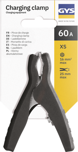 [071889] CHARGING CLAMP 60A-XS BLACK - on card (071889, GYS)