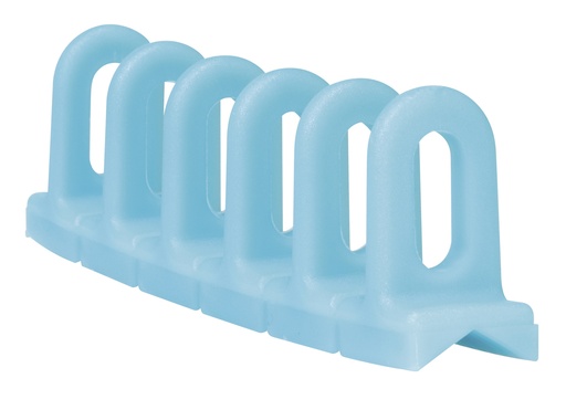 [082908] Gaiši zilie stūra plastmasas gredzenu stieņi 6×22×156 mm, 3 gab. (082908, GYS)